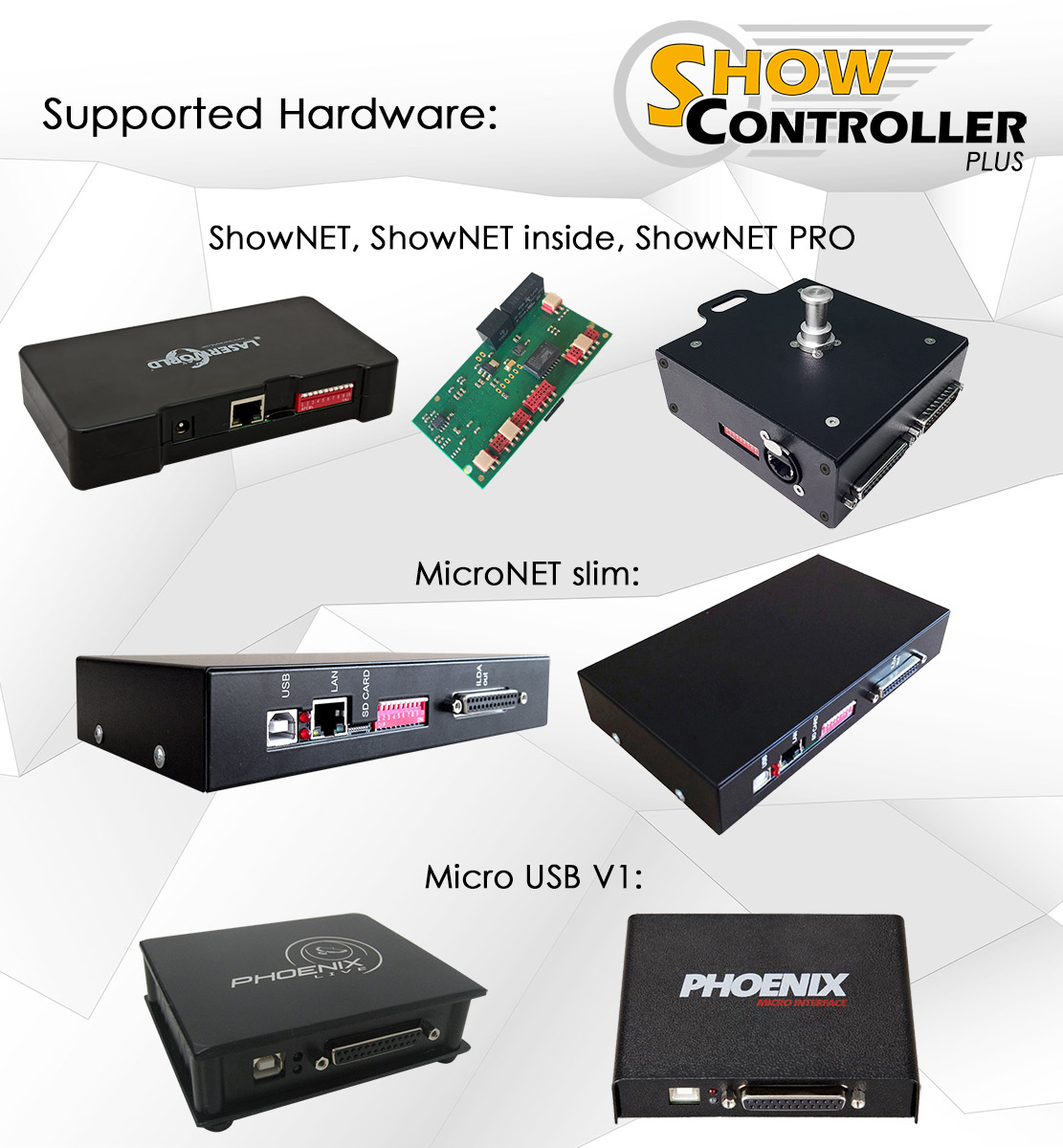 Micronet Slim und andere Phoenix DACs kompatibel zu Showcontroller