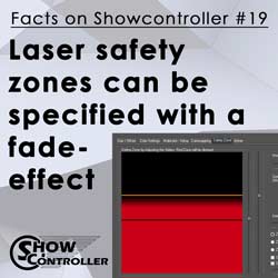 Laser safety zones can be specified with a fade-effect